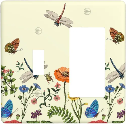 Vista 104 de Placa de pared dúplex de receptáculo de dispositivo de 1 gang de madera envejecida blanca gris con veta de tablón, cubierta de enchufe eléctrico