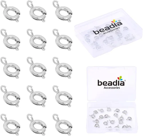 Vista 13 de Beadia - Cierres de langosta chapados en oro de 14 quilates, sin decoloración, 10 mm, 20 unidades para hacer joyas