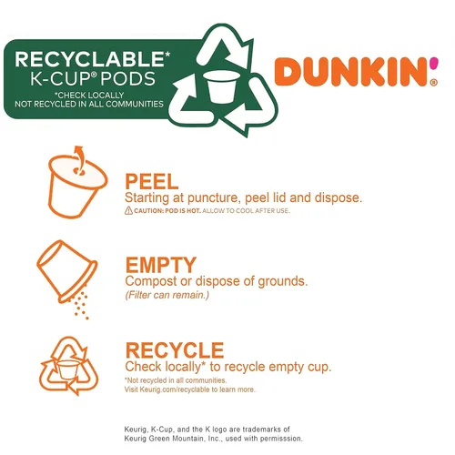 Vista 6 de Dunkin' Café tostado extra oscuro estilo expreso, 88 cápsulas Keurig K-Cup