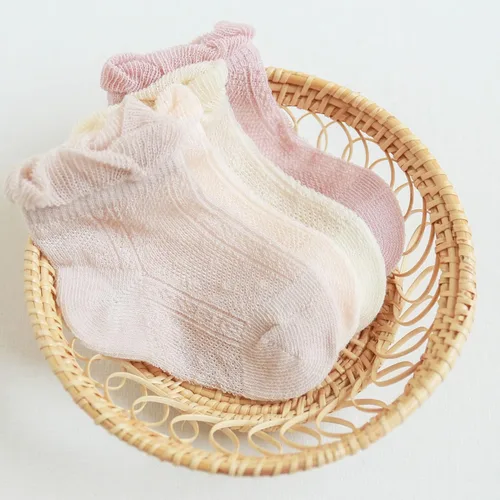 Vista 5 de Toddler Socks Boys and Girls 8 Pack Cotton Baby Socks Cute Wrinkled 0-6 Months