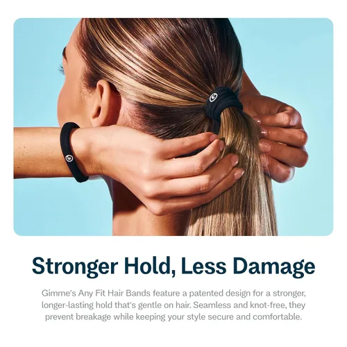 Vista 4 de Gimme Beauty - Bandas para el Cabello de Sujeción Media - Lazos de Spandex y Nylon Sin Costuras para Todo Tipo de Cabello - Sin Daños, Ajuste