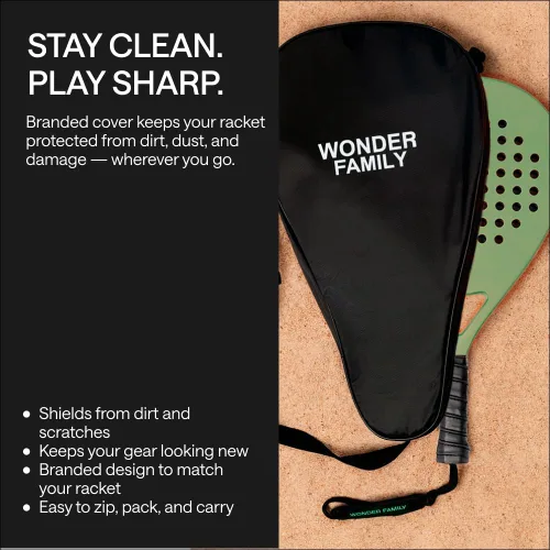 Vista 5 de Padel Racket with Overgrip & 2 Wristbands – Memory EVA Foam, Perfectly Balanced – Pala de Padel – Fiberglass Paddle for Beginners and Intermediates