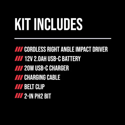 Vista 8 de SKIL Kit de Destornillador de Impacto de Ángulo Recto Inalámbrico sin Escobillas de 12V de 1/4 Pulgada Hexagonal Incluyendo Batería USB-C de 2.0Ah