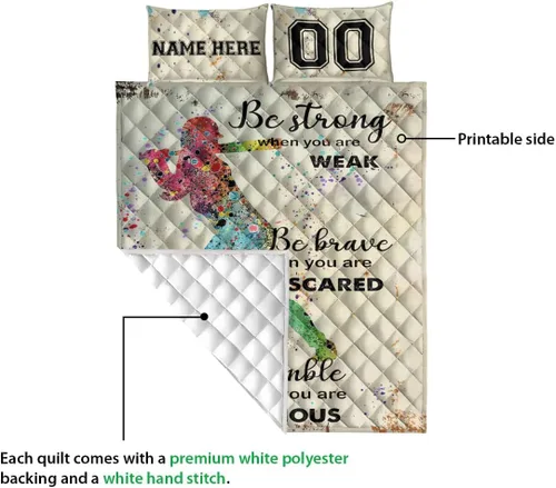 Vista 3 de OhaPrints Manta personalizada con número de nombre y fundas de almohada, juego de ropa de cama y funda de almohada, tamaño King, Queen, doble