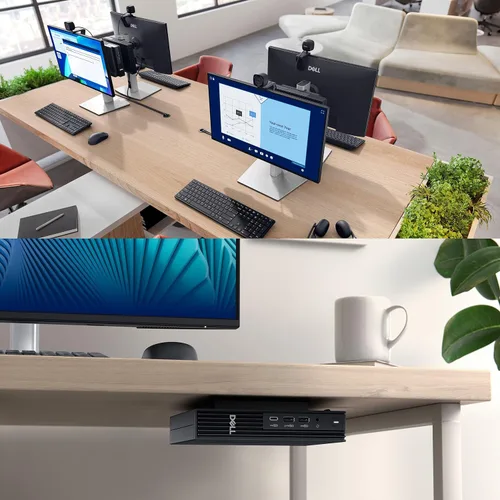 Vista 9 de Dell Mini PC Pro Micro Plus (próxima generación OptiPlex 7000 MFF), computadora de escritorio empresarial AI PC, Intel 14-Core Ultra 5 235T