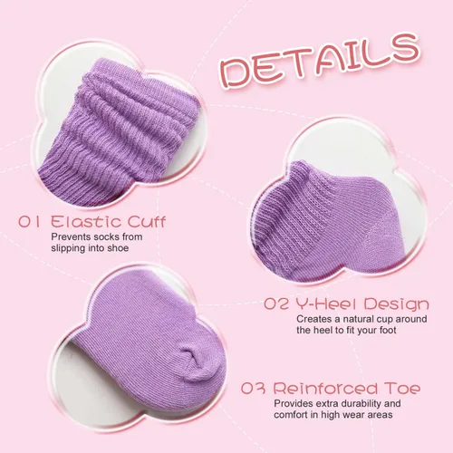 Vista 5 de DOOVID Calcetines largos hasta la rodilla para niños y niñas, calcetines largos de algodón