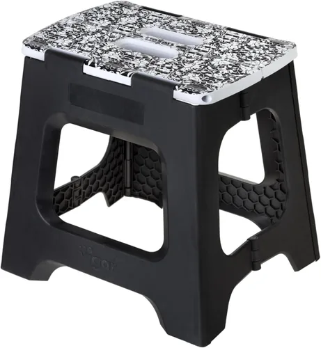 Vista 251 de Vigar Taburete compacto plegable, taburetes de 10-1/2 pulgadas para adultos de hasta 330 libras, taburete ligero, taburete plegable antideslizante