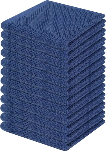 Vista 88 de Homaxy Paños de cocina de 100% algodón con tejido de gofre, ultra suaves, absorbentes, de secado rápido, 12 x 12 pulgadas, paquete de 6, amarillo