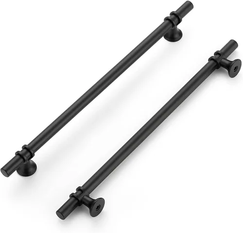 Vista 4 de Home Expert Manijas de gabinete negras para gabinete, paquete de 1 agujero único de 2 pulgadas