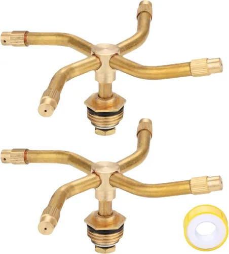 Vista 7 de Pulverizador giratorio automático de 3/4 brazos, rociadores giratorios automáticos para plantas, sistema de riego de rotación de 360 grados, cabezal