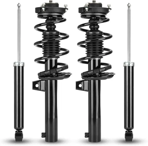 ILONPA Puntales delanteros y traseros con resortes helicoidales para Audi A3 Quattro 2006-2013 / Golf 2010-2014 / Jetta 2005-2010 / Passat Rabbit