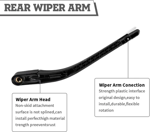 Vista 4 de Juego de tuercas de repuesto para limpiaparabrisas trasero para Chrysler 300, Dodge Magnum 2005-2009, Nitro 2007-2009, conjunto de accesorios