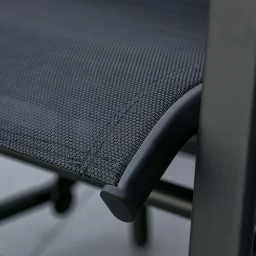 Vista 9 de Outsunny Sillas mecedoras para exterior con mesa de café, columpio de 2 plazas para patio, con funda transpirable para el jardín, porche y patio