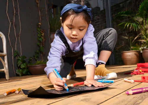 Vista 4 de STABILO Woody 3 en 1 - Lápiz multitalentoso - Paquete de 5 - Azul