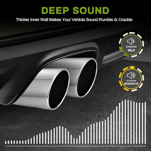 Vista 6 de AUTOSAVER88 Punta de escape cromada de 4 pulgadas, entrada de 4 pulgadas, salida de 7 pulgadas, longitud total de 15 pulgadas, punta de escape