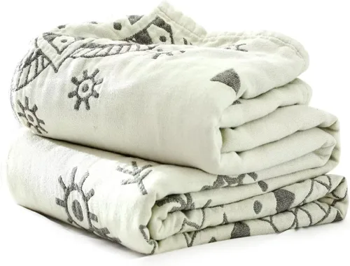 Vista 12 de Cobija para cama de estilo bohemio, 100 % algodón, ultra suave, edredón rústico, cobija de otoño, estampado floral, decoración de granja, cobija