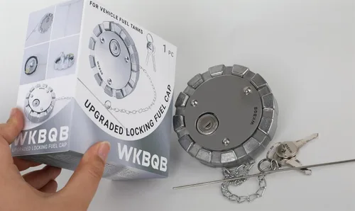 Vista 5 de Tapa de combustible diésel con bloqueo compatible con tapas de combustible Freightliner Kenworth Western Star, tapas de rosca de curso de 3 1/2