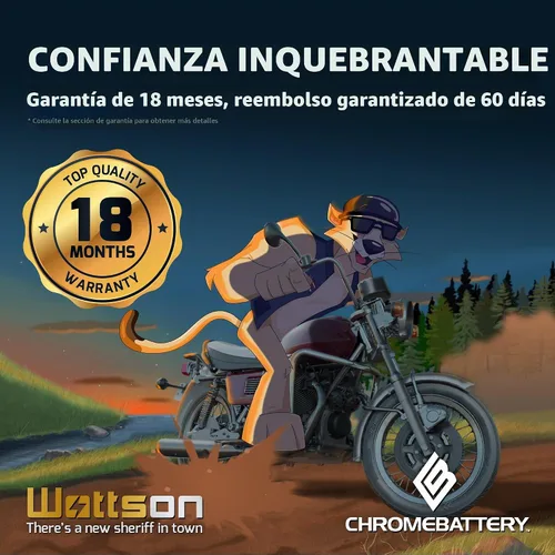 Vista 4 de CB CHROMEBATTERY Batería ATV de alto rendimiento, sin mantenimiento, batería sellada AGM YTX14-BS para motocicleta compatible con Honda Suzuki