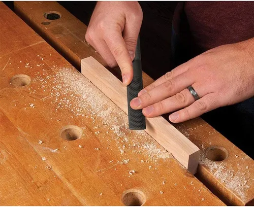 Vista 3 de Lima de raspa de madera de 4 vías y raspa redonda, limas planas y de aguja semicirculares para afilar herramientas de madera y metal