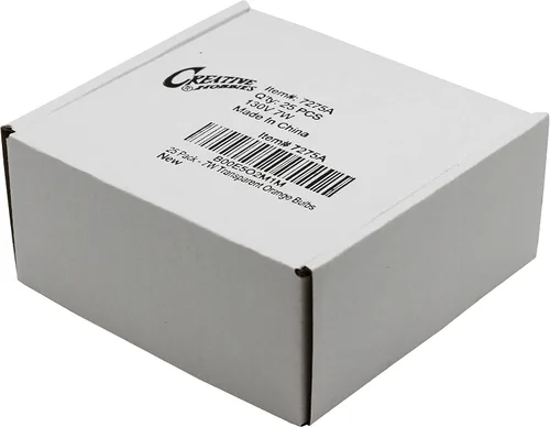 Vista 3 de Creative Hobbies Caja de 25 bombillas Cerámica opaca roja y verde Quema constante, 7 vatios, base de candelabro C7 Luces nocturnas, luces