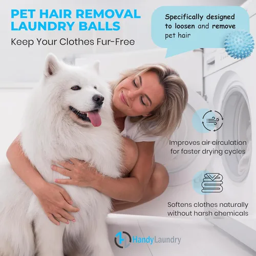 Vista 4 de Handy Laundry Bolas reutilizables para secadora de ropa, una alternativa natural al suavizante de telas, reducen el tiempo de secado y ahorran
