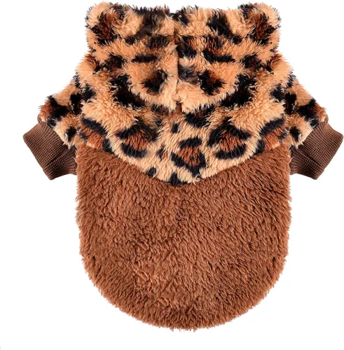Vista 13 de Suéter con Capucha para Perros Pequeños, Ropa de Invierno para Machos y Hembras, Sudaderas con Capucha Cálidas de Forro Polar para Mascotas