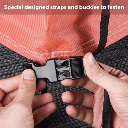 Vista 5 de Juego de funda impermeable para muebles de patio, 600D resistente, fundas para muebles de patio, funda para sofá seccional para exteriores, funda