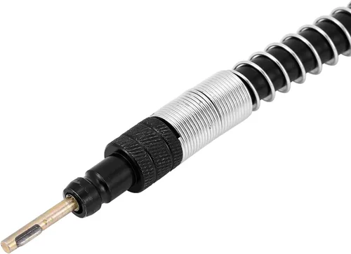 Vista 3 de YWBL-WH Herramienta eléctrica de cuchillo de grabado de cincel de madera para tallar en madera, 5 cuchillas, llave de repuesto suave y flexible