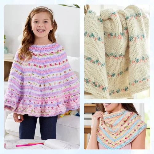 Vista 3 de Premier Yarns Bloom Chunky Hydrangea 1114-01 (6 madejas, el mismo lote de tinte) - Hilo acrílico grueso y voluminoso #5 para ganchillo y tejer