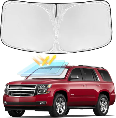 Vista 184 de para Dodge RAM 1500 2019-2024 2025 2026 Parasol Parasol para Parabrisas Cubierta - 4 Capas Parasol para Ventana Delantera para RAM1500 2Puertas