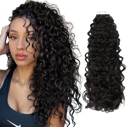 Vista 27 de Lacer Extensiones de cabello humano con punta en I, extensiones de cabello humano rizado lacio color negro natural, 1B de 12 pulgadas, extensiones