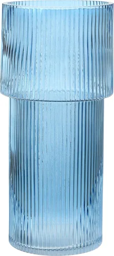 Vista 62 de Jarrones de vidrio acanalado, juego de 2 jarrones estriados para flores, florero de vidrio ámbar para tulipanes, jarrón moderno para sala de estar