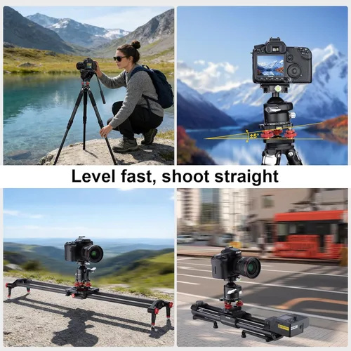 Vista 4 de Soporte nivelador de trípode con +/-5 grados de ajuste de precisión para Seestar s50/cabeza panorámica cabeza de bola cabeza de vídeo y trípode