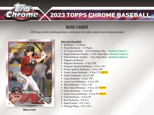 Vista 4 de Caja de valor sellada de fábrica de béisbol Topps Chrome 2023 – Juegos completos de béisbol