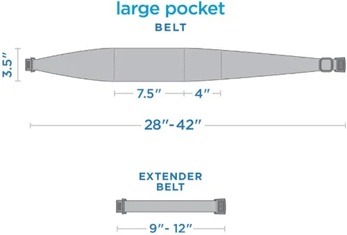 Vista 4 de BANDI Cinturón de talla grande para teléfono para correr, viajar, médico, ajuste ajustable, cómodo