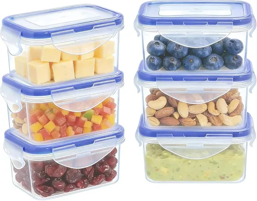 Vista 9 de KIGI Juego de recipientes para almuerzo con recipientes pequeños, almacenamiento de alimentos de 3 compartimentos para preparación de comidas