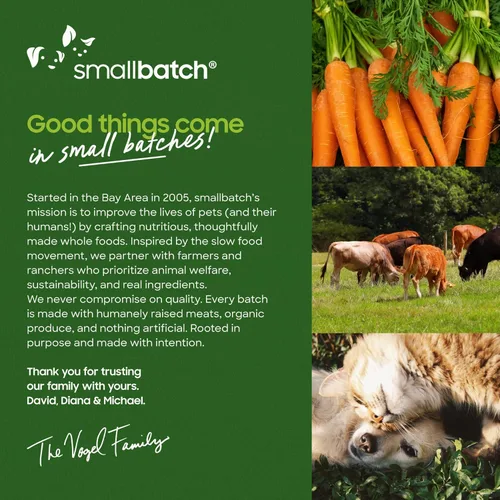 Vista 8 de smallbatch Golosinas liofilizadas para perros, aderezo de superalimento bocados de carne para perros y gatos, probióticos, ingredientes orgánicos