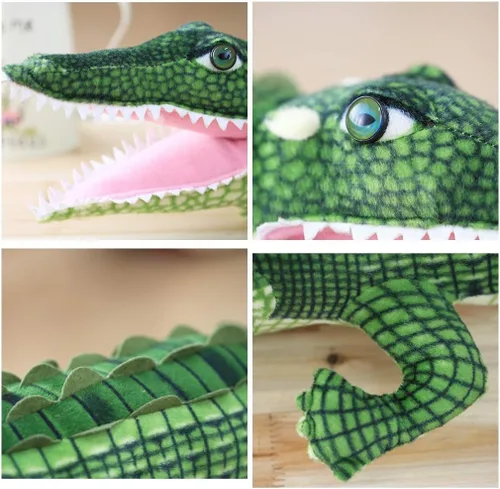 Vista 5 de Alligator Plush,Realistic Large Crocodile Stuffed Animal Toys,39.3 inches,Green
