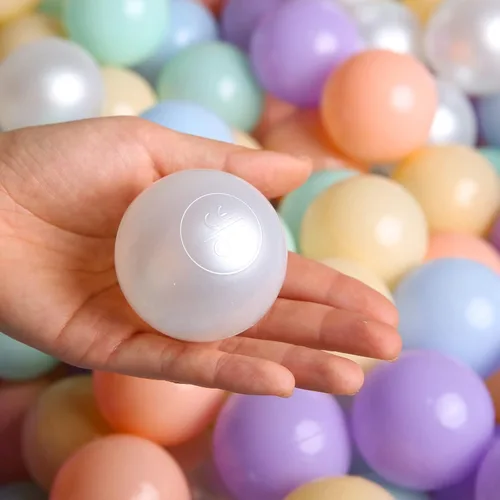 Vista 4 de TRENDPLAY Bolas de plástico para pozos de bolas, paquete de 100 bolas huecas, juego seguro y emocionante, perfecto para piscinas de bebés pequeños