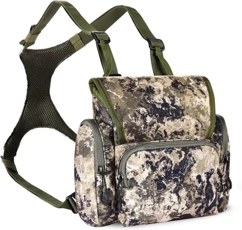skiguard Arnés Bino con bolsa para telémetro y cubierta contra la lluvia, paquete de arnés para binoculares ligero para el pecho