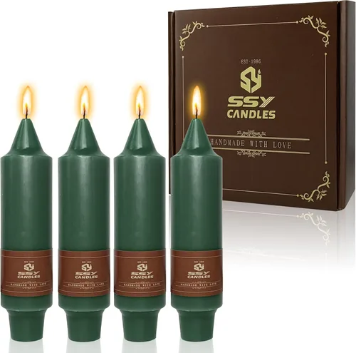 Vista 57 de Velas de hechizo blanco de 5 pulgadas, velas cortas cónicas de vigilia, velas de campanilla, 4 unidades para oración y meditación de fe religiosa