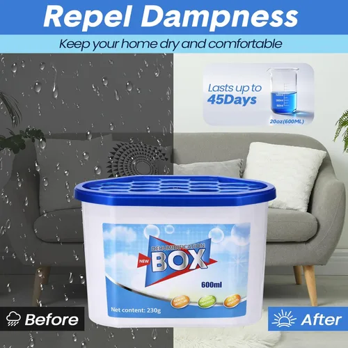 Vista 4 de LemonRoad Paquete de 20 absorbentes de humedad de 20 onzas, cajas de absorción de humedad de 20.3 fl oz, deshumidificador compacto portátil