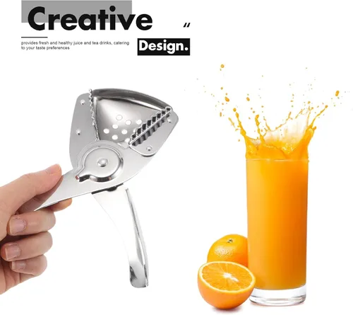 Vista 6 de Ciieeo Stainless Steel Manual Juice Press Citrus Squeezer Handheld Lemon Lime Juicer Fruit Extractor for Home Kitchen and Outdoor Use