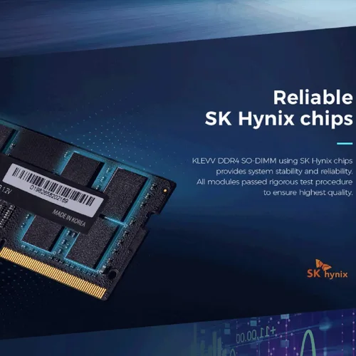 Vista 4 de KLEVV DDR4 8GB (1x8GB) 3200MHz CL22 1.2V SODIMM Laptop Ram Memory SK Hynix Chip (KD48GS880-32N220A)