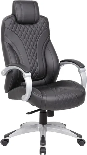 Vista 6 de Boss Office Products Silla ejecutiva con brazo con bisagras en negro
