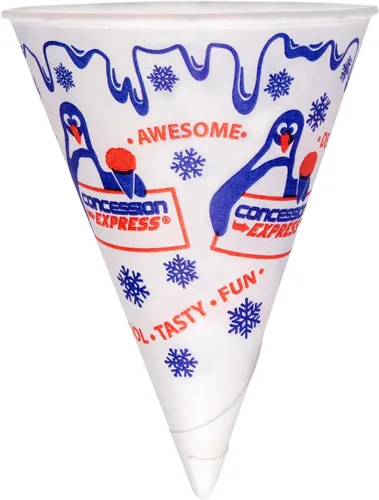 Vista 3 de 200 Nieve Cono tazas 6 oz y 200 cuchara de popote