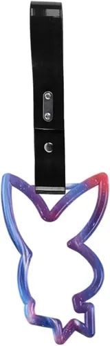 Vista 9 de Q1-TECH, JDM Tsurikawa Ring Japonés Subway Train Bus Car Handle en Forma de CONEJO Correa de Mano Anillos de Advertencia Parachoques Trasero