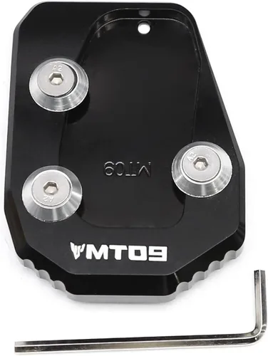 Vista 2 de Soporte lateral CNC para soporte lateral ampliar la placa de extensión del pie para motocicleta MT09 MT-09 MT 09 2013 2014 2015