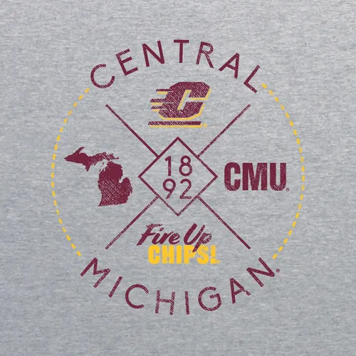 Vista 4 de Sello de identidad de la NCAA, cuello redondo de color del equipo, universidad, universidad