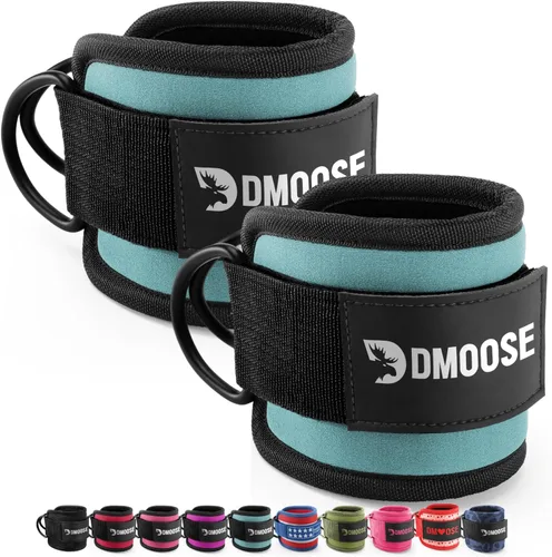 Vista 17 de DMoose Fitness Ankle Strap for Cable Machine - One Size Fit with Premium Padding Cuffs, Ankle Bands for Working Out, Booty Workouts, Leg Extension